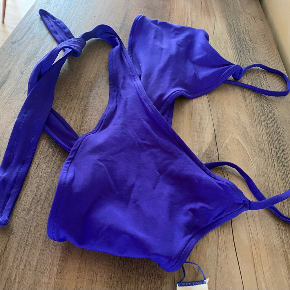 L space tie up swim top